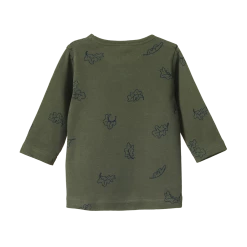Nature Baby New Long Sleeve River Tee - Oak Leaf Thyme Print