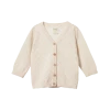 Nature Baby Sale Light Cotton Knit Cardigan - Natural Diamond Knit