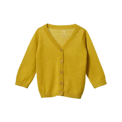 Nature Baby Sale Light Cotton Knit Cardigan - Sunny (last One - 0-3m)