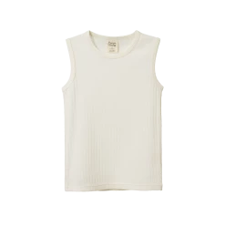Nature Baby Merino Pointelle Singlet - Natural New