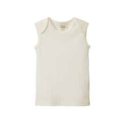 Nature Baby Merino Pointelle Singlet - Natural New
