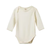 Nature Baby Merino Pointelle Long Sleeve Body Suit - Natural New