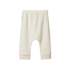 Nature Baby New Merino Pointelle Drawstring Pants - Natural
