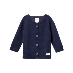 Nature Baby Sale Merino Knit Cardigan - Navy