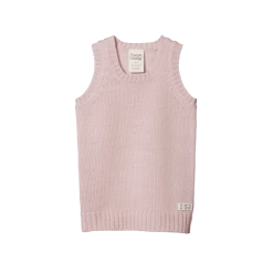 Nature Baby Merino Knit Vest - Rose Bud