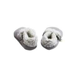 Nature Baby Lambskin Booties - Grey Sale