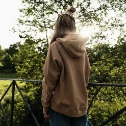 Poudre Organic Sale Organic Cotton Fleece Hooded Jumper - Brown Sugar