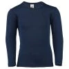Engel Long Sleeved Top In Wool/Silk - Navy Blue Tops
