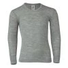 Engel Long Sleeved Top In Wool/Silk - Grey Melange 2 Engel Long Sleeved Top In Wool/Silk - Grey Melange
