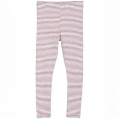 Serendipity Organics Organic Cotton Child Leggings - Lilac/Off White Stripe