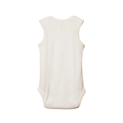 Nature Baby Pointelle Singlet Bodysuit - Natural Bodies & Jumpsuits