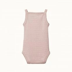 Nature Baby Camisole Bodysuit Pointelle - Rose Bud