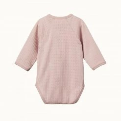 Nature Baby Pointelle Kimono Bodysuit - Rosebud Bodies & Jumpsuits