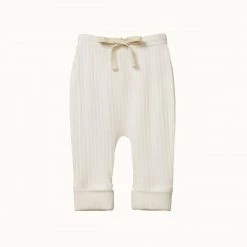 Nature Baby Pointelle Drawstring Pants - Natural