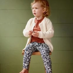 Nature Baby New Organic Cotton Leggings - Willow Navy Print