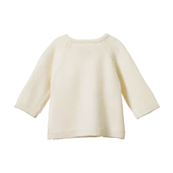 Nature Baby Merino Knit Kimono Jacket - Natural New
