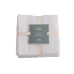 Nature Baby Organic Cotton & Bamboo Nappy Square - 6 Pack New