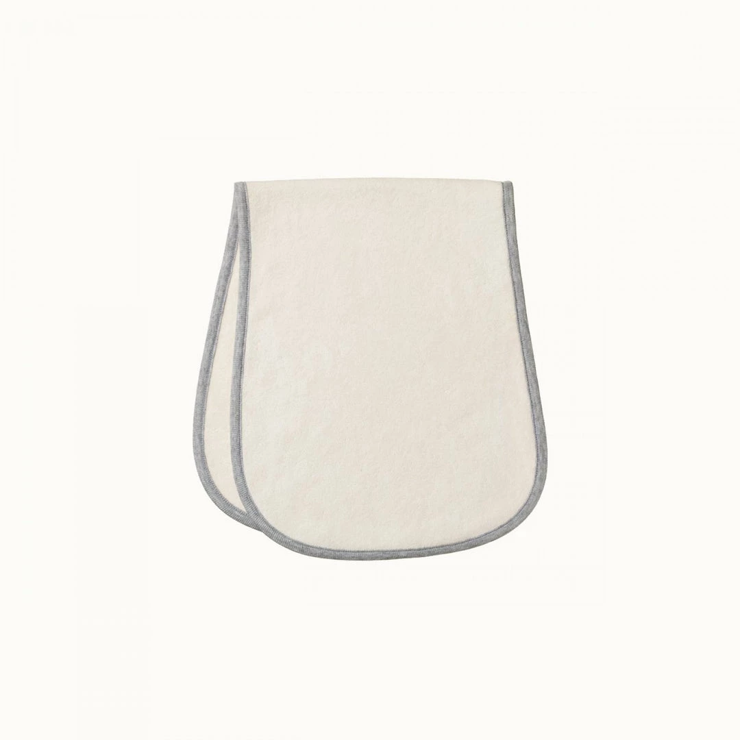 Nature Baby Burp Cloth - Natural/Grey Marl (2 Pack) Accessories 4 Nature Baby Burp Cloth - Natural/Grey Marl (2 Pack) Accessories