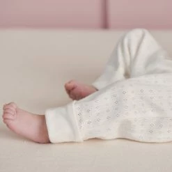 Nature Baby Pointelle Drawstring Pants - Natural