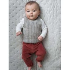 Serendipity Organics Sale Baby Alpaca Rib Vest - Capers