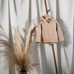 Poudre Organic Sale Organic Cotton Fleece Hooded Jumper - Maple Sugar